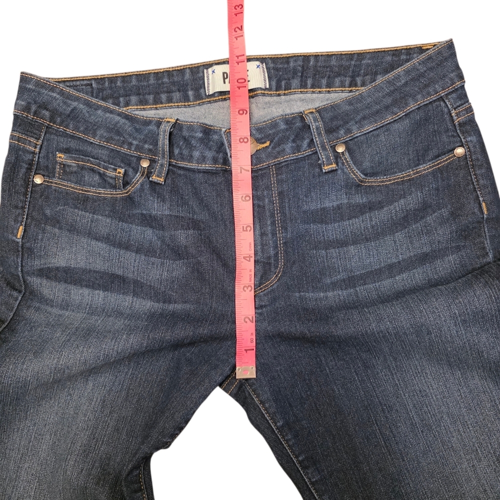 Paige Ankle Zipper Women's Blue Skinny Jeans Slim Size 31 - Picture 6 of 12